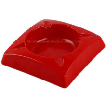 Square Melamine Ashtray with Solid Color